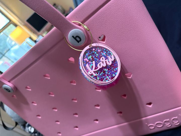 Personalized Bag Keychain Charm