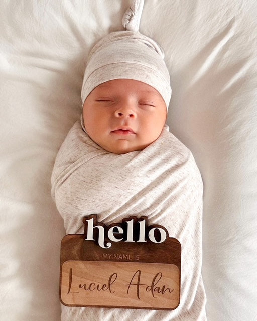 Babe Announcement Name Tag "Hello My Name Is.."