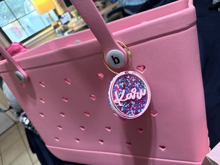 Personalized Bag Keychain Charm