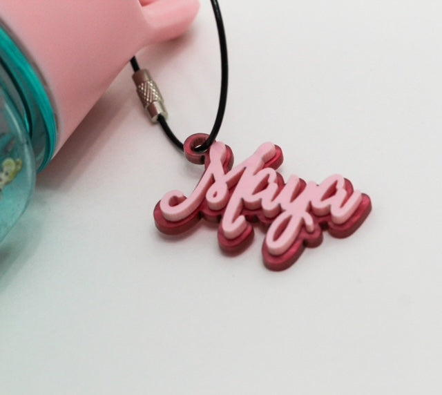 Cup Name Tag Keychain