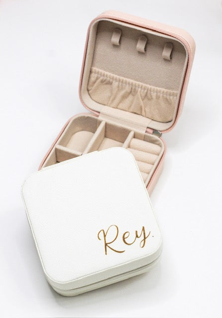 Personalized Leather Jewelry Box