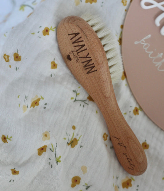 Personalized Baby Wooden Brush