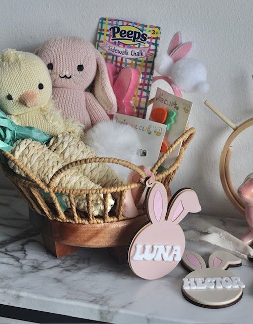 Bunny Ears Acrylic Basket Tag