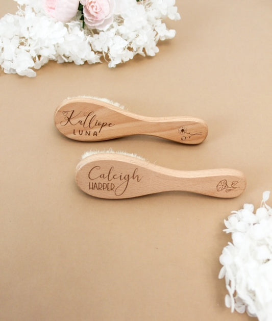 Personalized Baby Wooden Brush