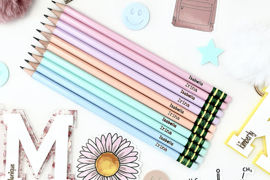Personalized Sharpened Pastel Ticonderoga Pencils
