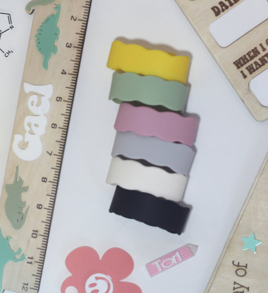 Personalized Wavy Silicone Cup Band
