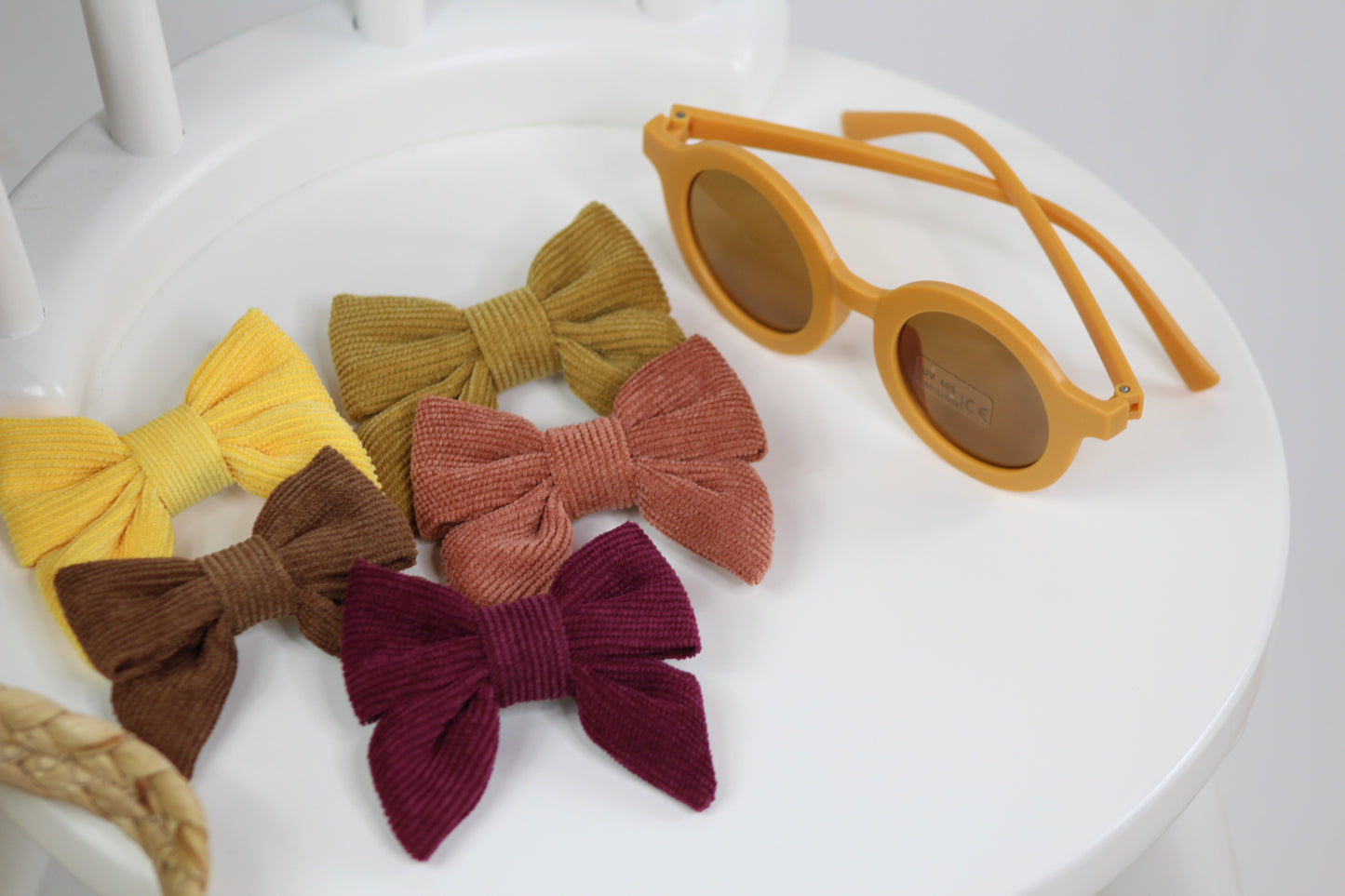 Corduroy Bow Clips