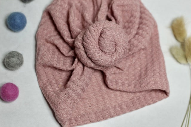 Knotted Waffle Knit Turban