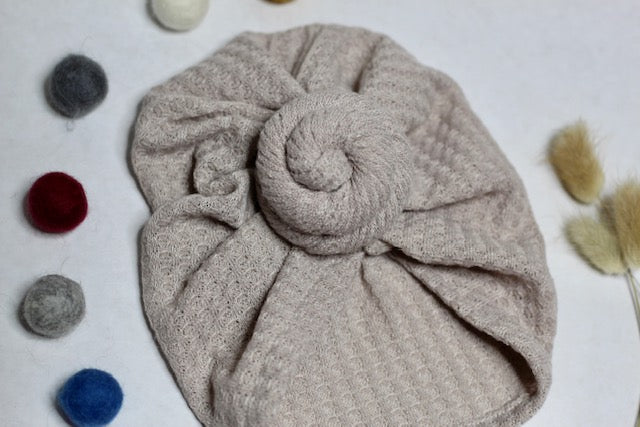 Knotted Waffle Knit Turban