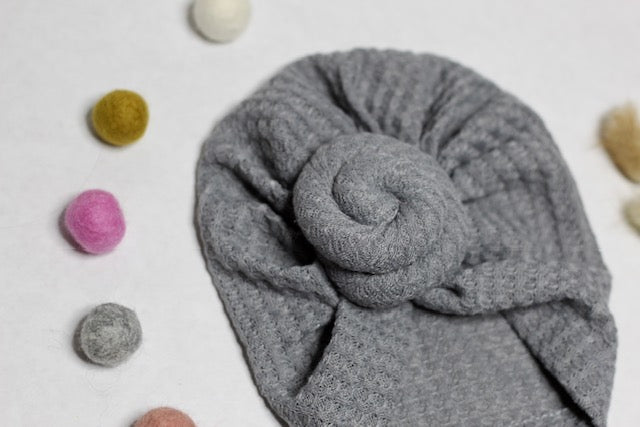 Knotted Waffle Knit Turban