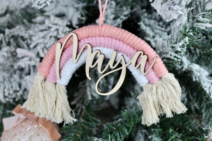 Rainbow Rope Personalized Ornament