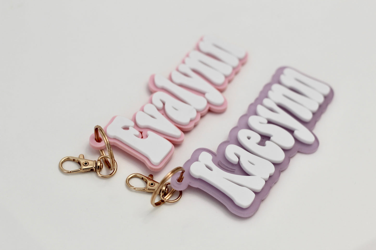 Personalized Acrylic Retro Keychain Name