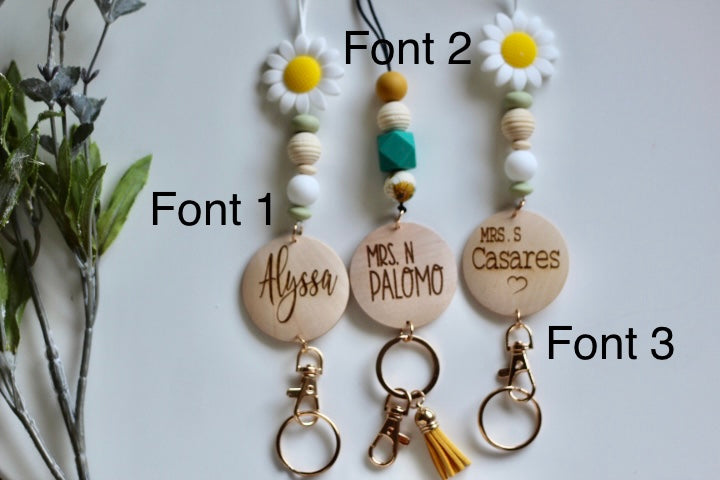 Personalized Beaded Lanyard for ID/keys