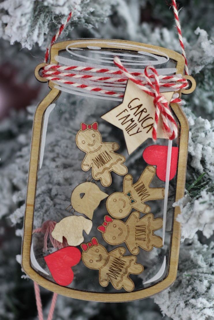 Mason Jar Family Ornament