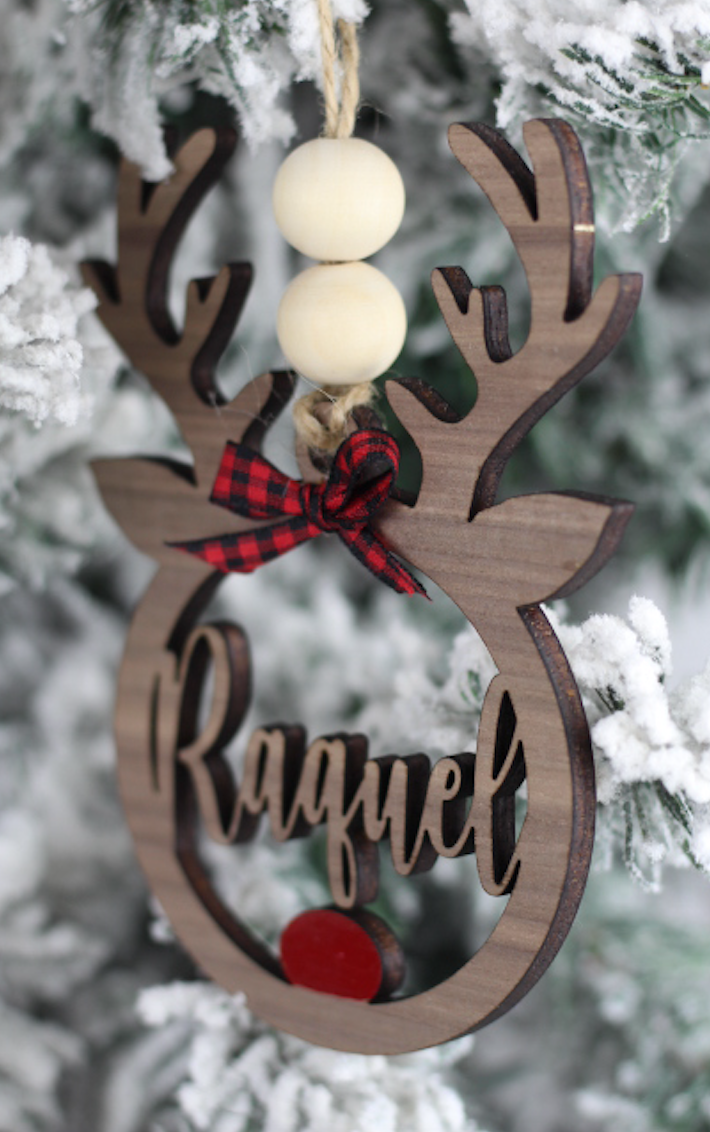 Reindeer Personalized Ornament